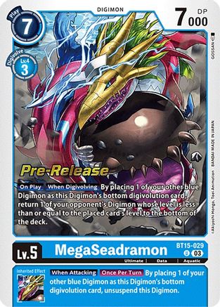 MegaSeadramon (BT15-029) [Exceed Apocalypse Pre-Release Cards] Foil - Deck Out Gaming