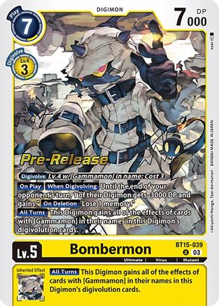 Bombermon (BT15-039) [Exceed Apocalypse Pre-Release Cards] Foil - Deck Out Gaming