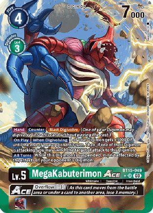 MegaKabuterimon ACE (Alternate Art) (BT15-049) [Exceed Apocalypse] Foil - Deck Out Gaming