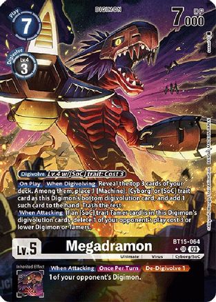 Megadramon (Alternate Art) (BT15-064) [Exceed Apocalypse] Foil - Deck Out Gaming