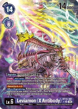 Leviamon (X Antibody) (Alternate Art) (BT15-081) [Exceed Apocalypse] Foil - Deck Out Gaming