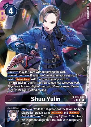 Shuu Yulin (Alternate Art) (BT15-087) [Exceed Apocalypse] Foil - Deck Out Gaming