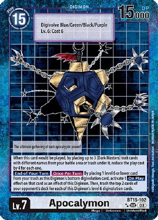 Apocalymon (Special Edition Alternate Art) (BT15-102) [Exceed Apocalypse] Foil - Deck Out Gaming