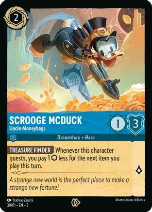 Scrooge McDuck - Uncle Moneybags (39) [Disney Lorcana Promo Cards] Cold Foil - Deck Out Gaming