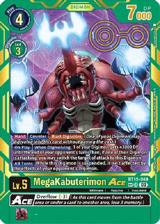 MegaKabuterimon ACE (Special Rare) (BT15-049) [Exceed Apocalypse] Foil - Deck Out Gaming