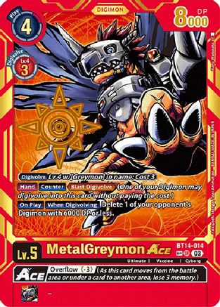 MetalGreymon ACE (Special Rare) (BT14-014) [Exceed Apocalypse] Foil - Deck Out Gaming