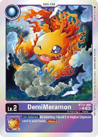 DemiMeramon (Exceed Apocalypse Box Promotion Pack) (BT15-006) [Exceed Apocalypse] Foil - Deck Out Gaming