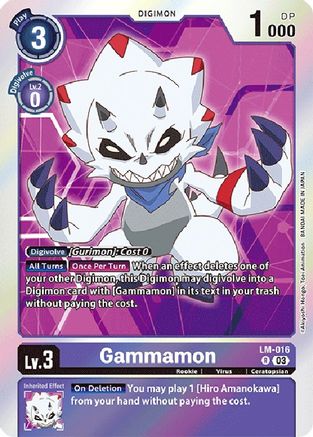 Gammamon (English Exclusive) (LM-016) [Exceed Apocalypse] Foil - Deck Out Gaming