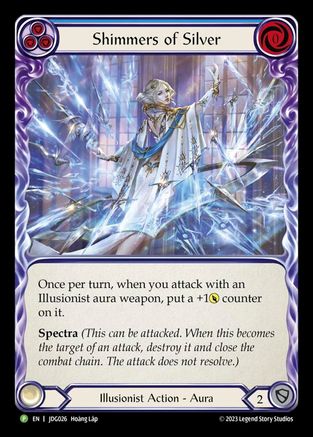 Shimmers of Silver - JDG026 (JDG026) [Flesh and Blood: Promo Cards] Cold Foil - Deck Out Gaming
