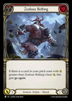 Zealous Belting (Red) - JDG028 (JDG028) [Flesh and Blood: Promo Cards] Cold Foil - Deck Out Gaming