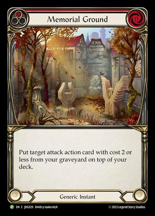 Memorial Ground (Red) - JDG029 (JDG029) [Flesh and Blood: Promo Cards] Cold Foil - Deck Out Gaming