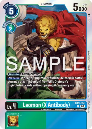 Leomon (X Antibody) (Winner Pack -Exceed Apocalypse-) (BT9-050) [X Record] Foil - Deck Out Gaming