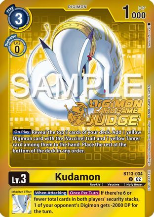 Kudamon (Judge Pack 5) (BT13-034) [Versus Royal Knights] Foil - Deck Out Gaming