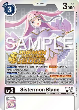 Sistermon Blanc (Judge Pack 5) (ST12-12) [Starter Deck 12: Jesmon] Foil - Deck Out Gaming