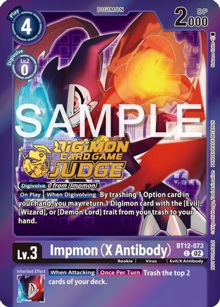 Impmon (X Antibody) (Judge Pack 5) (BT12-073) [Across Time] Foil - Deck Out Gaming