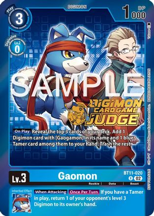 Gaomon (Judge Pack 5) (BT11-020) [Dimensional Phase] Foil - Deck Out Gaming