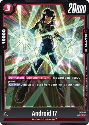 Android 17 (Tournament Pack 01) (FS01-06) [Tournament and Championship Promos] Foil - Deck Out Gaming