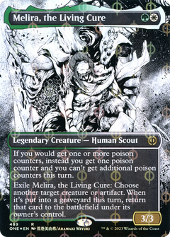 Melira, the Living Cure (Borderless) (Step-and-Compleat Foil) (469) [Phyrexia: All Will Be One] foil - Deck Out Gaming