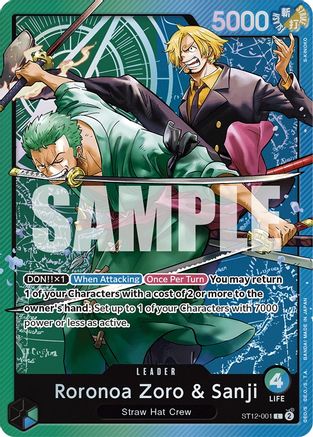 Roronoa Zoro & Sanji (ST12-001) [Starter Deck 12: Zoro and Sanji] Foil - Deck Out Gaming