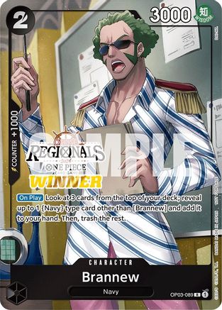Brannew (Online Regional 2024) [Winner] (OP03-089) [One Piece Promotion Cards] - Deck Out Gaming