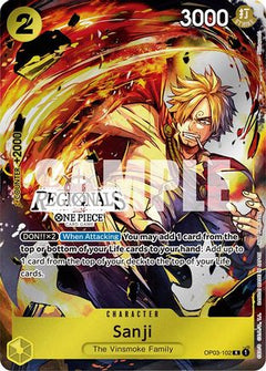 Sanji (Online Regional 2024) [Participant] (OP03-102) [One Piece Promotion Cards] Foil - Deck Out Gaming