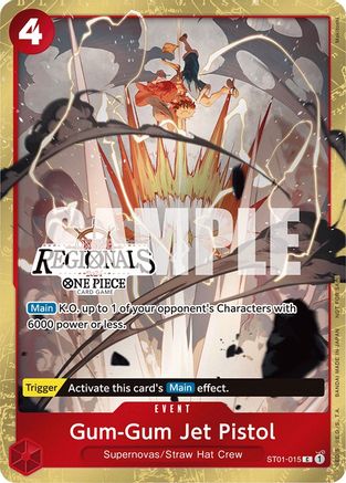Gum-Gum Jet Pistol (Online Regional 2024) [Participant] (ST01-015) [One Piece Promotion Cards] Foil - Deck Out Gaming