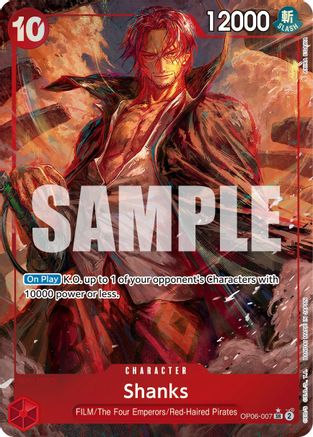 Shanks (Alternate Art) (OP06-007) [Wings of the Captain] Foil - Deck Out Gaming