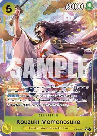 Kouzuki Momonosuke (Alternate Art) (OP06-107) [Wings of the Captain] Foil - Deck Out Gaming