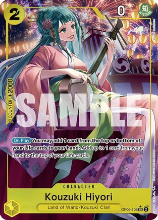 Kouzuki Hiyori (Alternate Art) (OP06-106) [Wings of the Captain] Foil - Deck Out Gaming