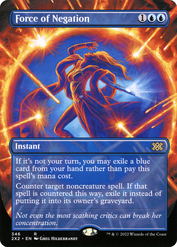 Force of Negation (Borderless) (346) [Double Masters 2022] foil - Deck Out Gaming