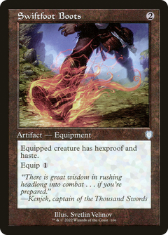 Swiftfoot Boots (Retro Frame) (166) [Commander: The Brothers' War] - Deck Out Gaming