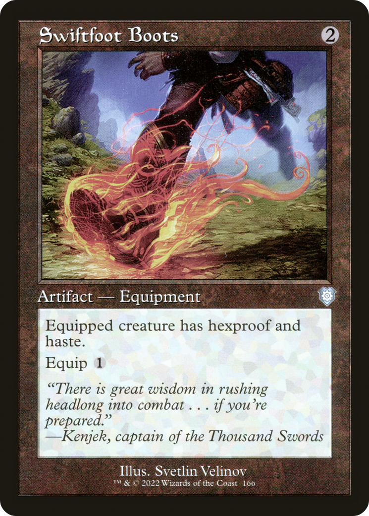 Swiftfoot Boots (Retro Frame) (166) [Commander: The Brothers' War] - Deck Out Gaming