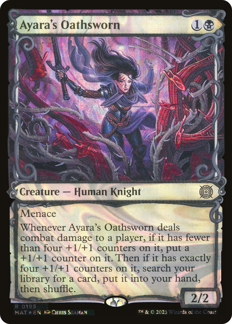 Ayara's Oathsworn (Halo Foil) (195) [March of the Machine: The Aftermath] foil - Deck Out Gaming