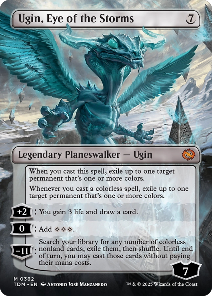 Ugin, Eye of the Storms (Borderless) (382) [Tarkir: Dragonstorm] foil - Deck Out Gaming