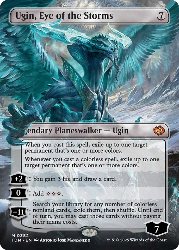 Ugin, Eye of the Storms (Borderless) (382) [Tarkir: Dragonstorm] foil - Deck Out Gaming