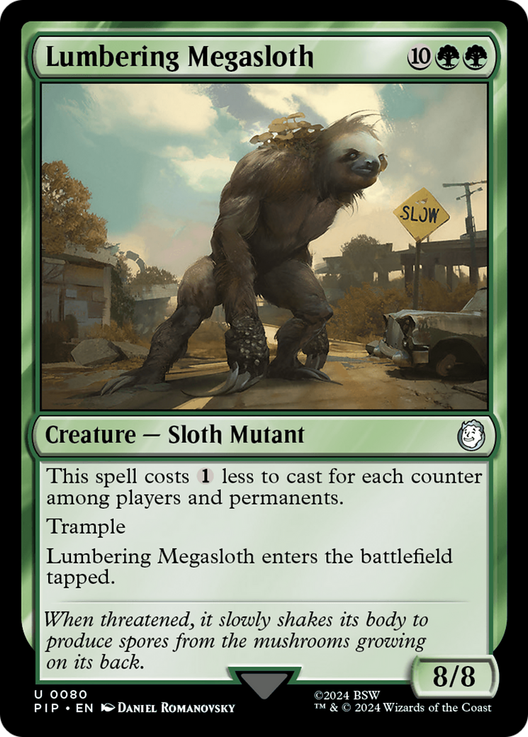 Lumbering Megasloth (80) [Fallout] foil - Deck Out Gaming