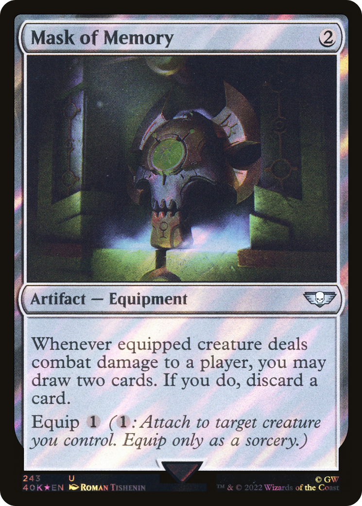 Mask of Memory (Surge Foil) (243) [Warhammer 40,000 Commander] foil - Deck Out Gaming