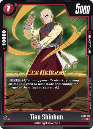 Tien Shinhan - FB01-018 (FB01-018) [Awakened Pulse Pre-Release Cards] - Deck Out Gaming