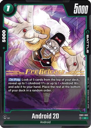 Android 20 - FB01-083 (FB01-083) [Awakened Pulse Pre-Release Cards] - Deck Out Gaming