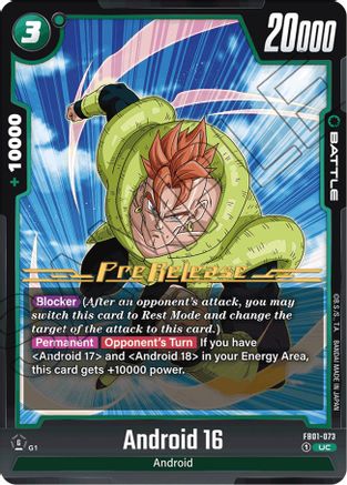 Android 16 - FB01-073 (FB01-073) [Awakened Pulse Pre-Release Cards] - Deck Out Gaming