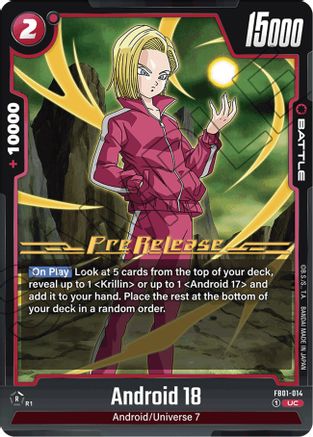 Android 18 - FB01-014 (FB01-014) [Awakened Pulse Pre-Release Cards] - Deck Out Gaming