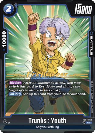 Trunks : Youth (FB01-052) [Awakened Pulse Pre-Release Cards] - Deck Out Gaming