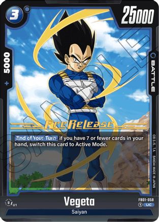 Vegeta - FB01-058 (FB01-058) [Awakened Pulse Pre-Release Cards] - Deck Out Gaming