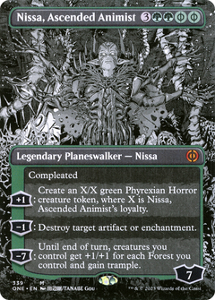Nissa, Ascended Animist (Borderless) (339) [Phyrexia: All Will Be One] foil - Deck Out Gaming