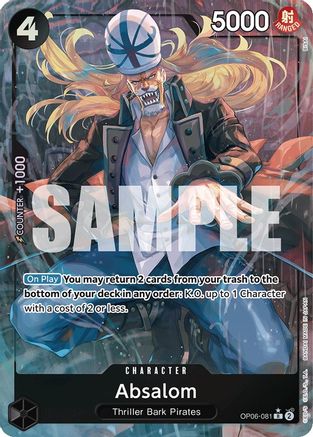 Absalom (Alternate Art) (OP06-081) [Wings of the Captain] Foil - Deck Out Gaming
