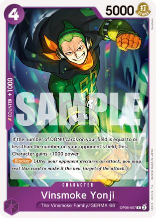 Vinsmoke Yonji (067) (OP06-067) [Wings of the Captain] Foil - Deck Out Gaming