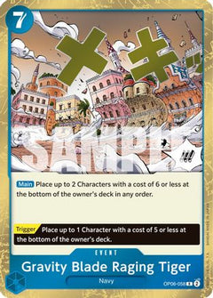 Gravity Blade Raging Tiger (OP06-058) [Wings of the Captain] Foil - Deck Out Gaming