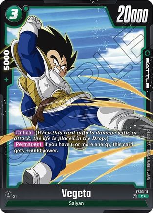 Vegeta - FS03-11 (Bonus Pack Alternate Art) (FS03-11) [Starter Deck 3: Broly] Foil - Deck Out Gaming