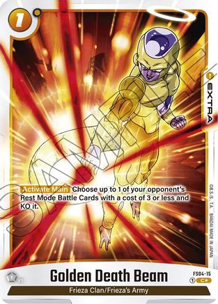 Golden Death Beam (Bonus Pack Alternate Art) (FS04-15) [Starter Deck 4: Frieza] Foil - Deck Out Gaming