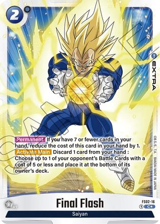 Final Flash (Bonus Pack Alternate Art) (FS02-16) [Starter Deck 2: Vegeta] Foil - Deck Out Gaming